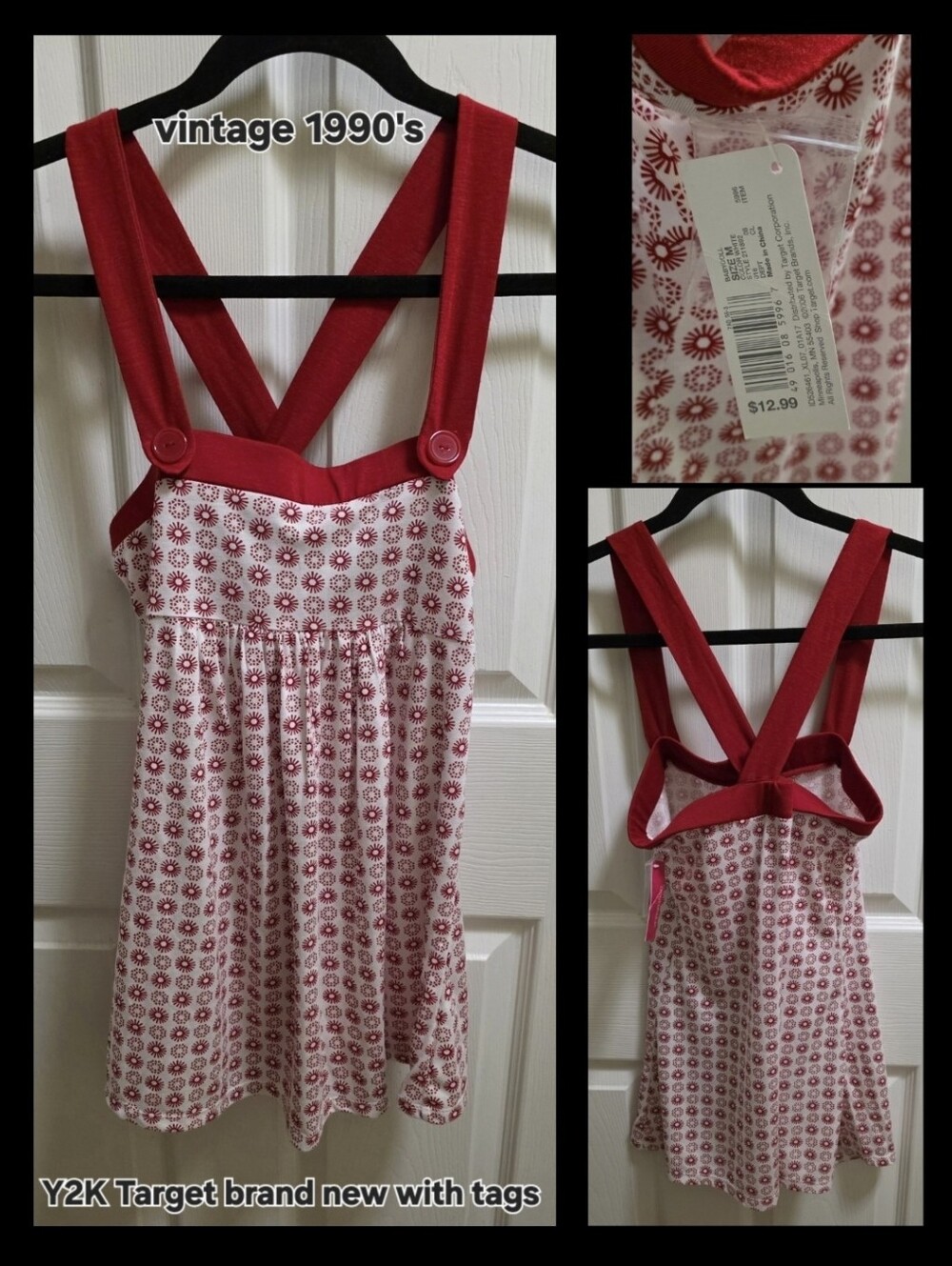 Vintage 1990s Pinafore-style top, Brand New With Tags from Target!